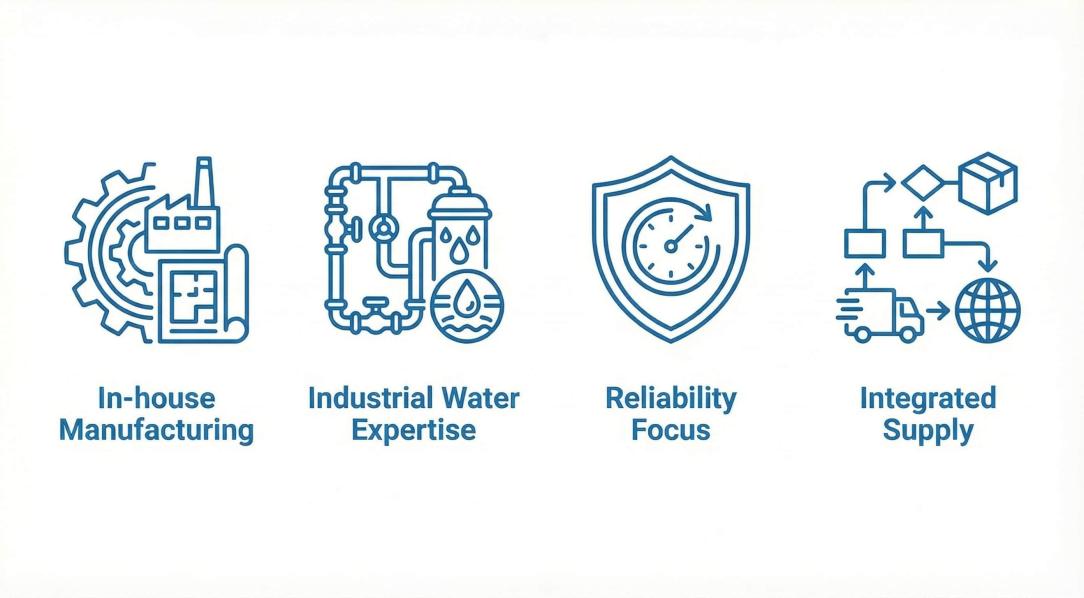 Water treatment equipment manufacturing and supply capabilities